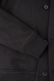 Flannel varsity jacket - Black