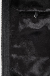 Blouson en jersey de laine fourré - Gris
