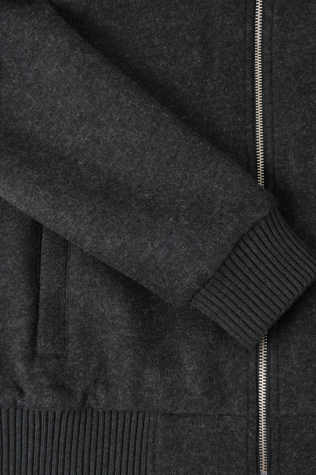Blouson en jersey de laine fourré - Gris