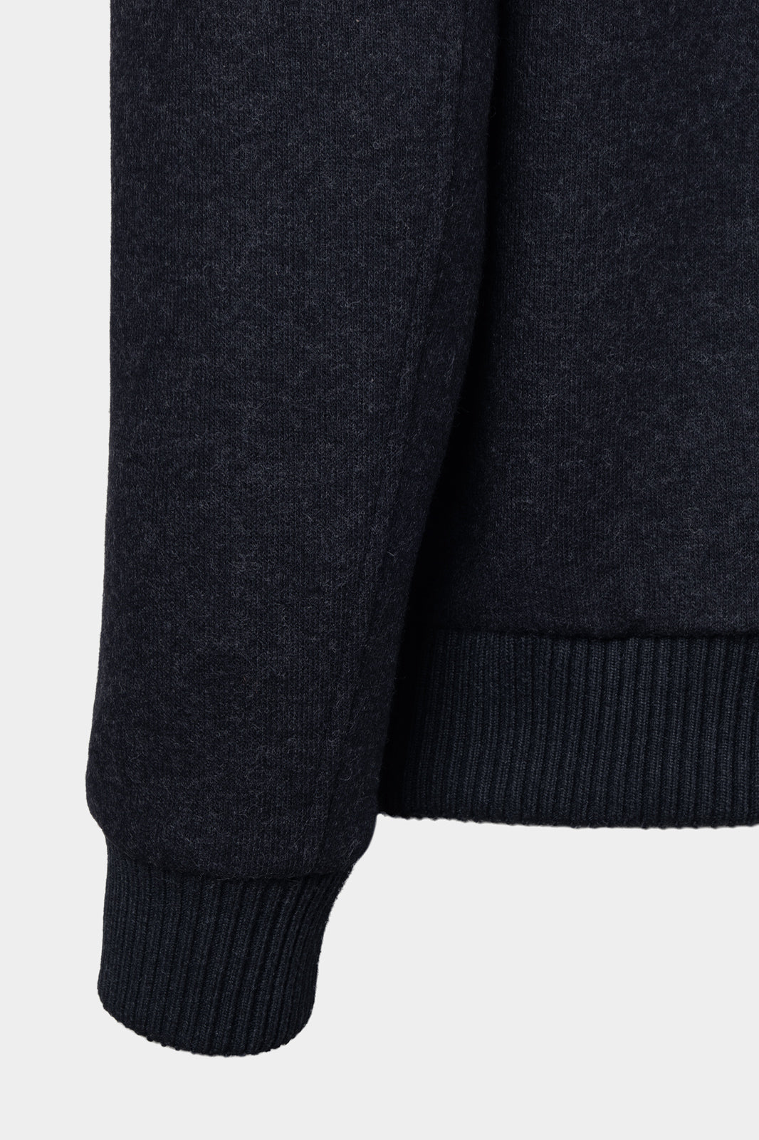 Blouson en jersey de laine fourré - Marine