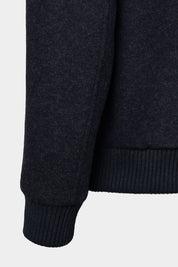 Blouson en jersey de laine fourré - Marine