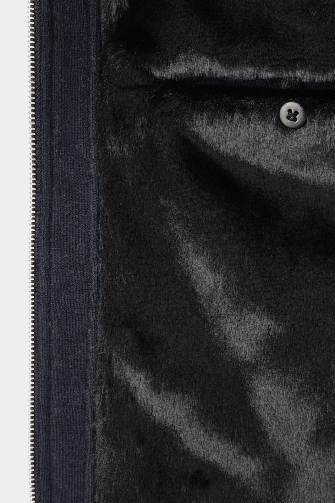 Blouson en jersey de laine fourré - Marine