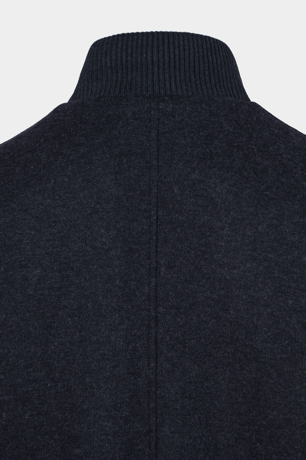 Blouson en jersey de laine fourré - Marine