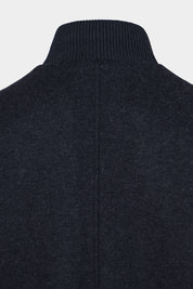 Blouson en jersey de laine fourré - Marine