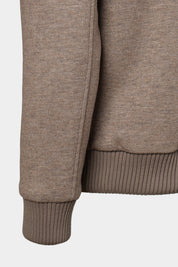 Blouson en jersey de laine fourré - Taupe