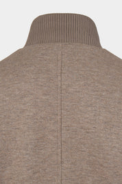 Blouson en jersey de laine fourré - Taupe