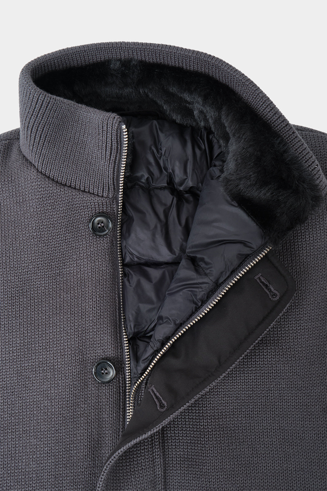 Blouson en maille matelassé - Gris