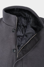 Blouson en maille matelassé - Gris
