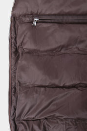Blouson en maille matelassé - Noisette
