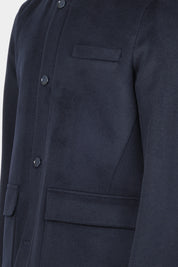 Manteau laine et cachemire - Marine