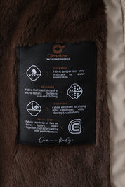 Parka fourrée à capuche amovible couleur beige
