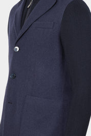 Flannel varsity jacket - Black