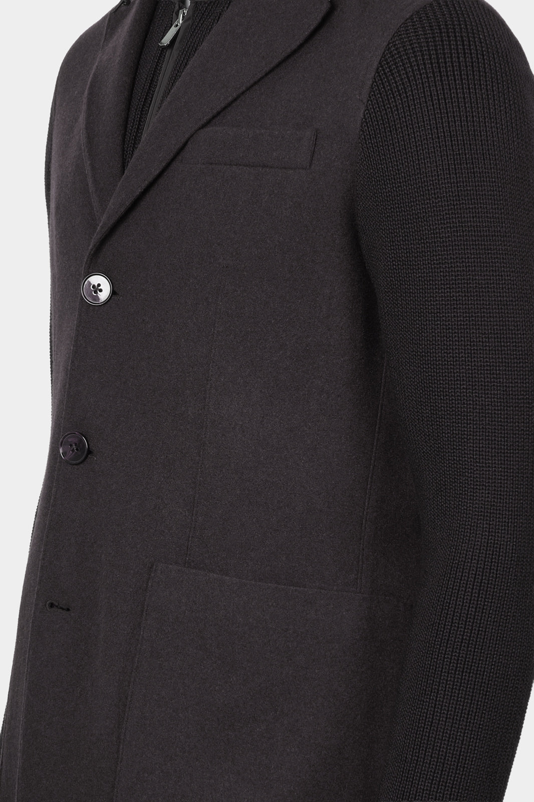 Flannel varsity jacket - Black