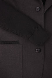 Flannel varsity jacket - Black