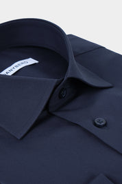 Chemise col français - Confort - Marine