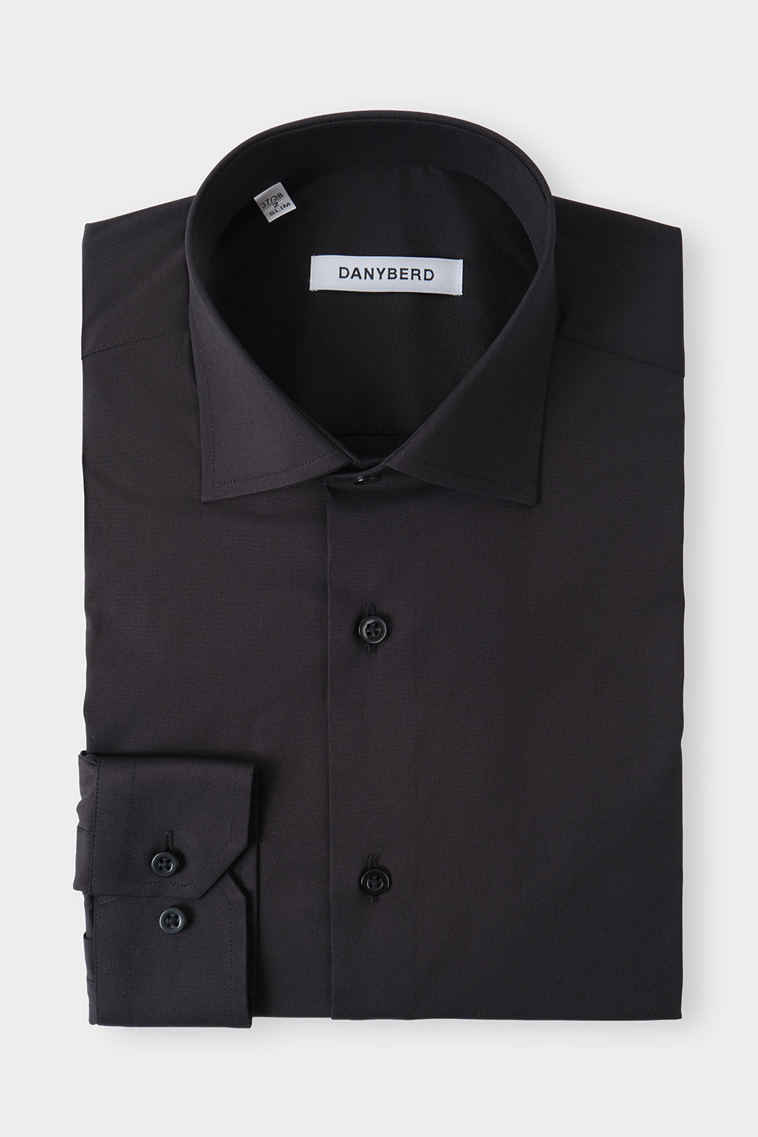 Chemise cintré en col français confort couleur noir 