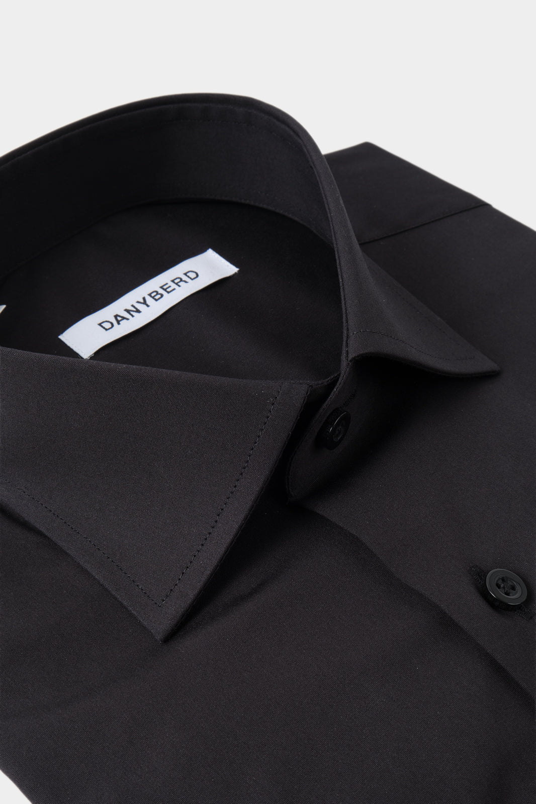 Chemise col français confort couleur noir 