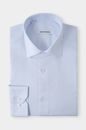 Chemise col français à rayures fines 