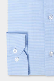 Chemise mini carreau - Bleu ciel