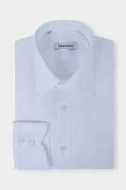 Chemise grand col en pointe - Blanche