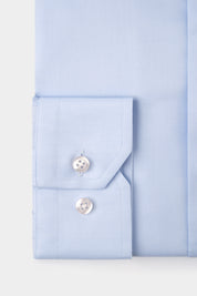 Chemise col italien - Bleu ciel