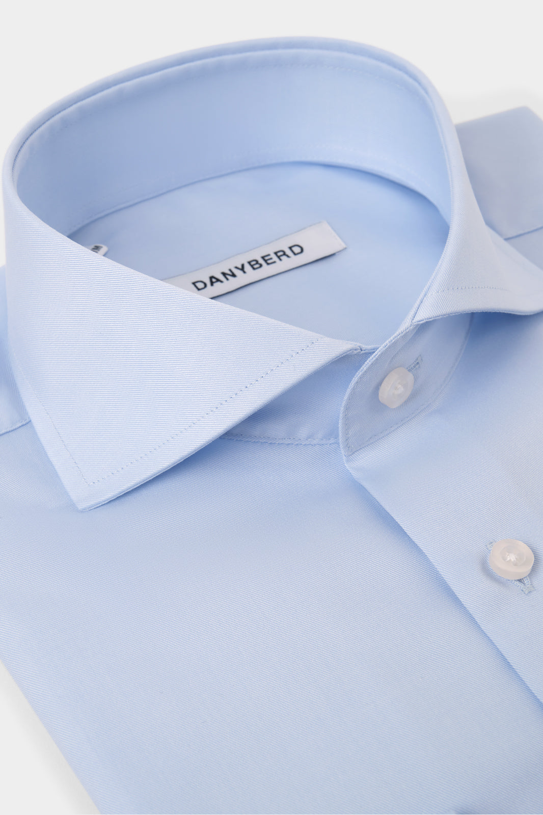 Chemise col italien - Bleu ciel