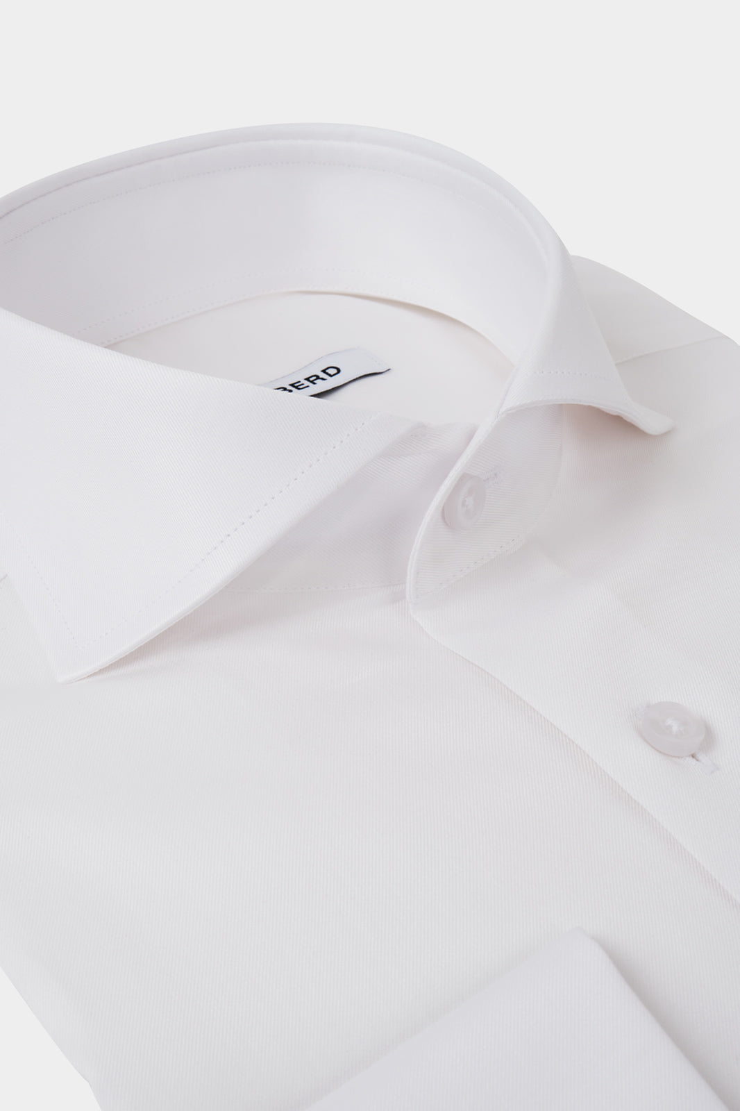 Chemise col Italien Poignets Mousquetaires - Blanc