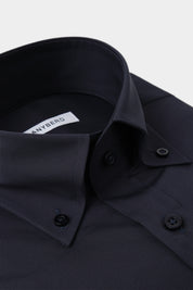 Chemise grand col boutonné - Marine