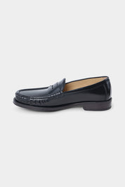 Mocassins en cuir glacé - Noir
