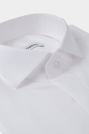 Wing collar shirt - White