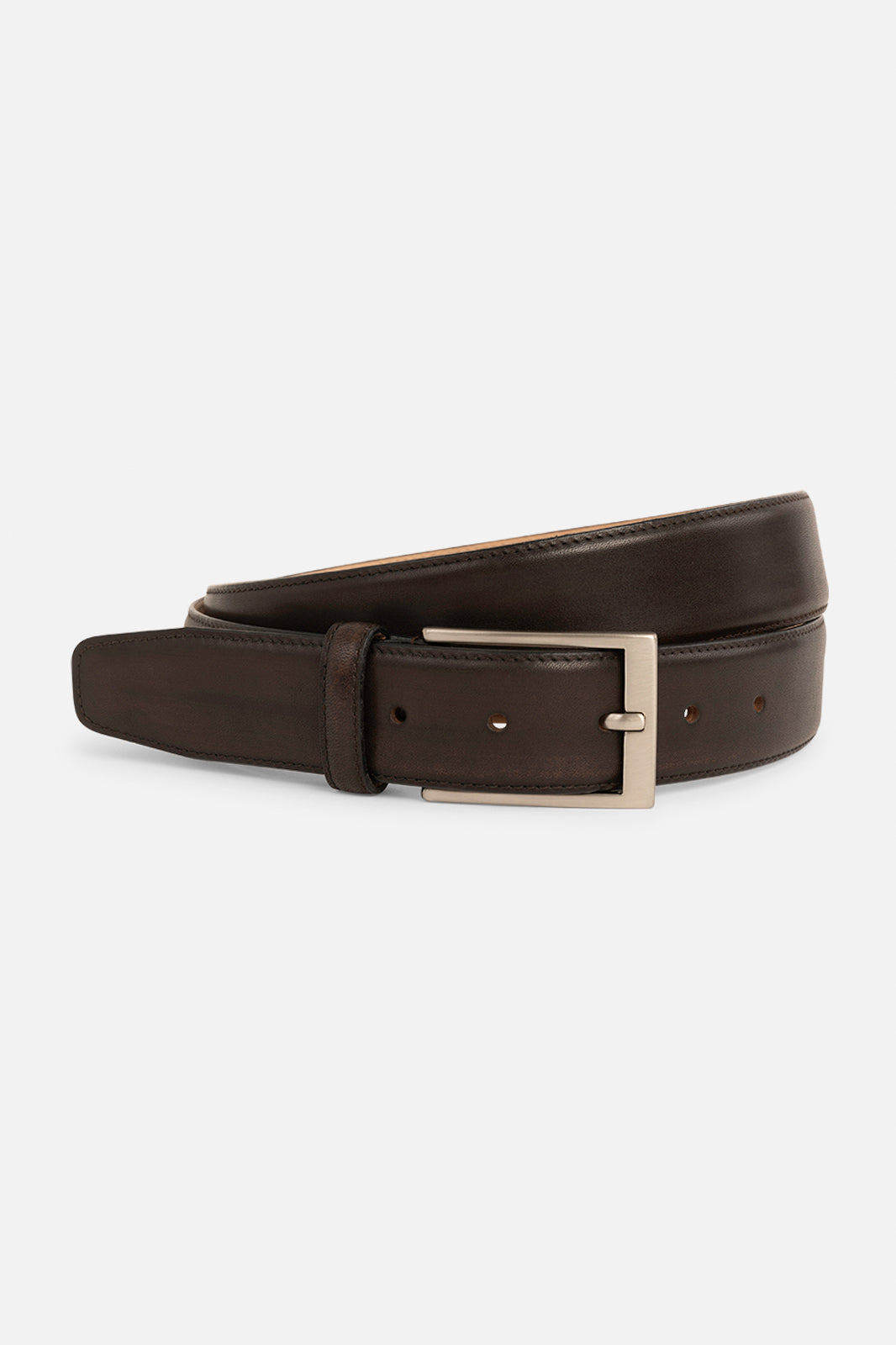 Ceinture en cuir patiné - Marron