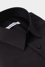 Chemise col couture - Noir