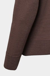 Pull col polo - Marron