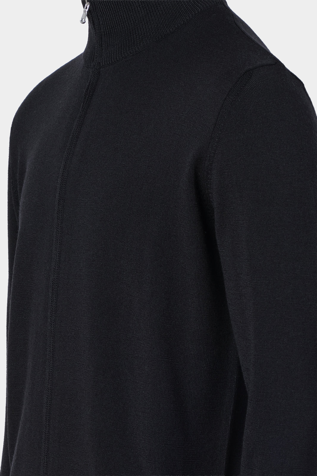 Cardigan zippé en laine - Noir