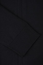 Cardigan zippé en laine - Noir