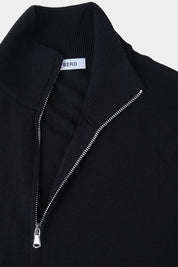 Cardigan zippé en laine - Noir