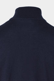 Cardigan zippé en laine - Marine