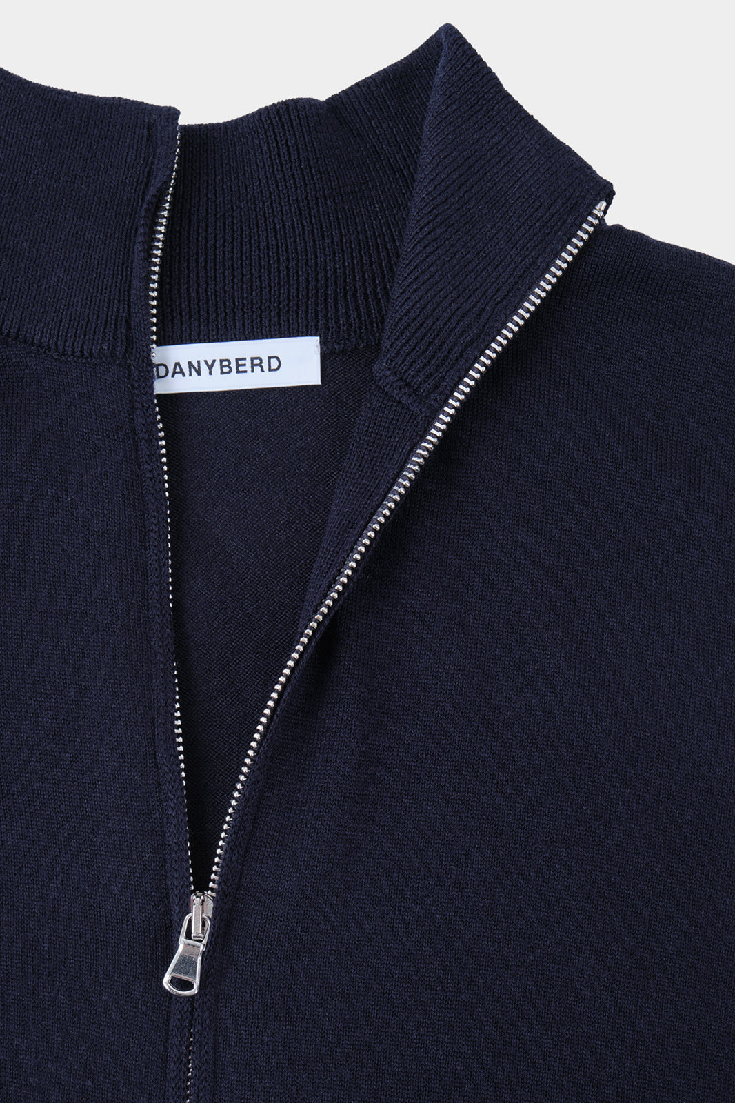 Cardigan zippé en laine - Marine