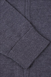 Cardigan zippé en laine - Gris anthracite