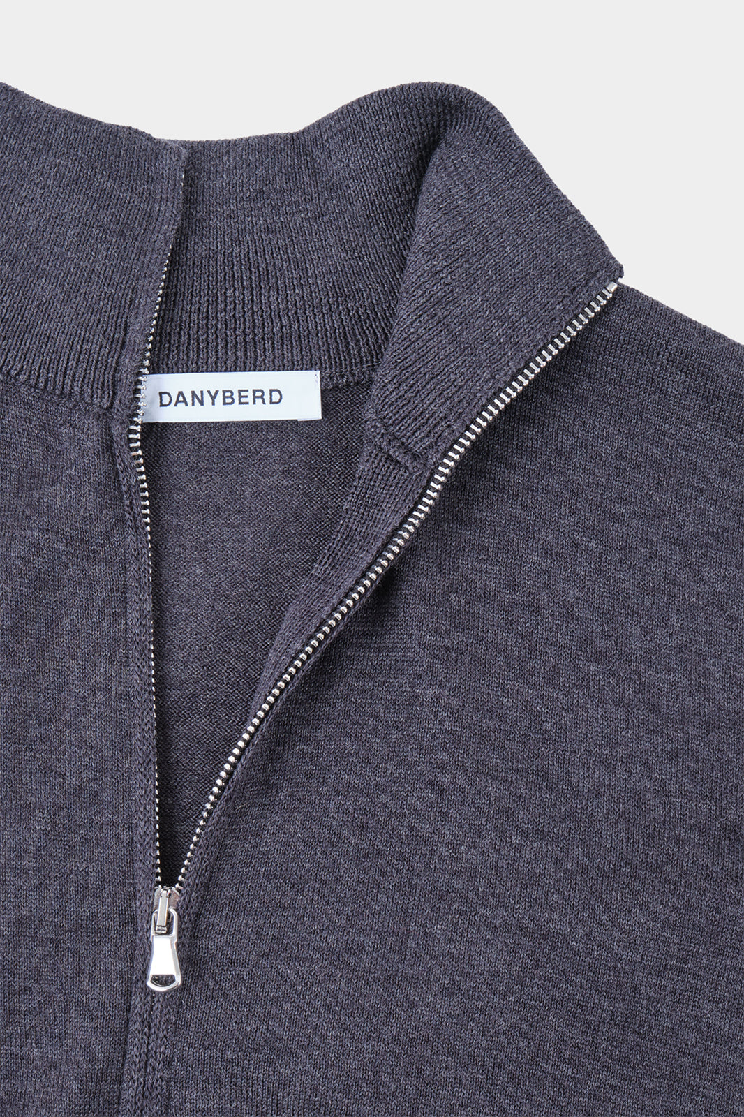 Cardigan zippé en laine - Gris anthracite