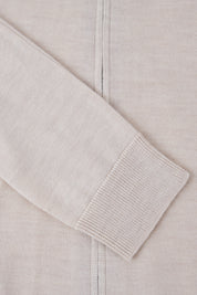 Cardigan zippé en laine - Beige