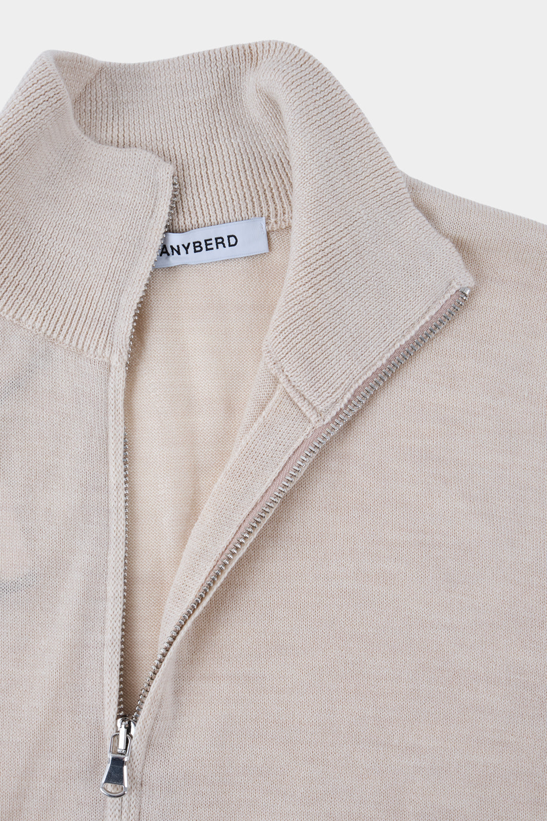 Cardigan zippé en laine - Beige