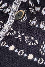Bandana design mesh jacket - Navy
