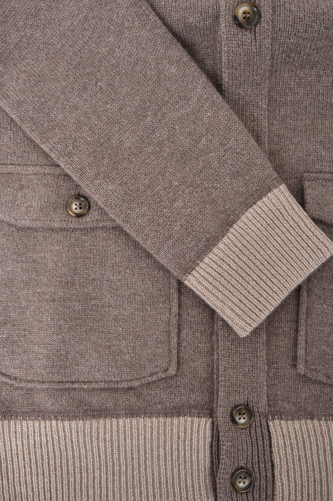Wool and cashmere cardigan - Beige and taupe - to be checked by Dorit