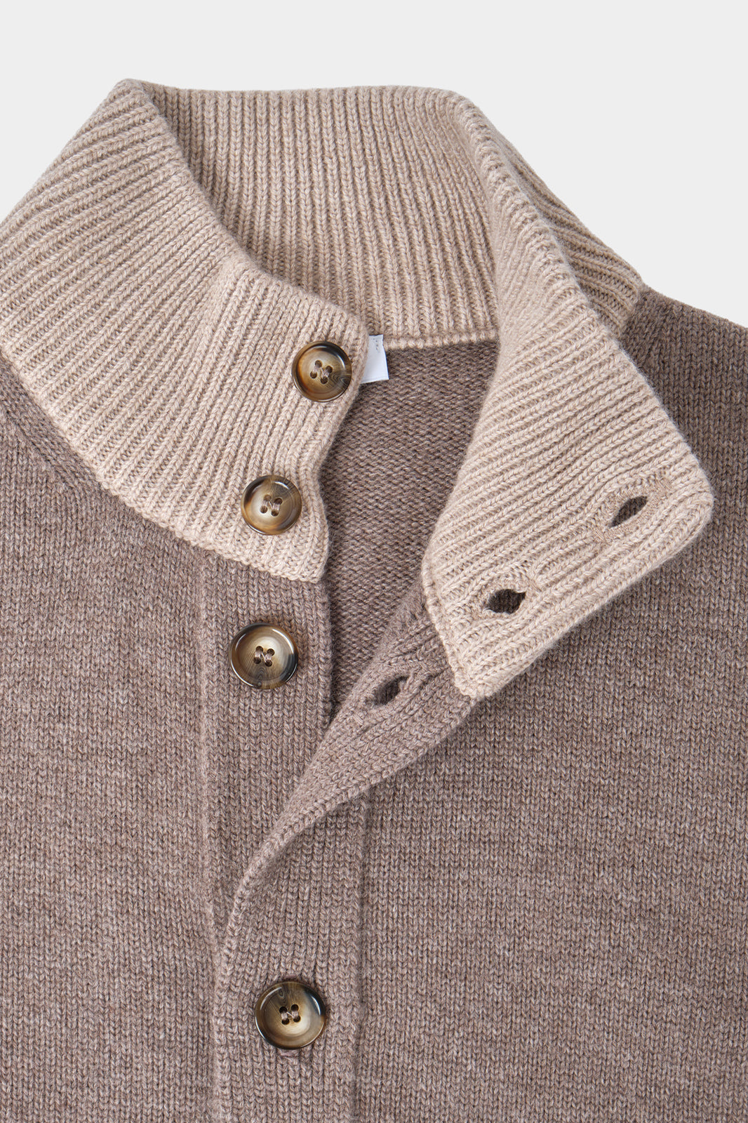 Wool and cashmere cardigan - Beige and taupe - to be checked by Dorit