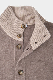 Wool and cashmere cardigan - Beige and taupe - to be checked by Dorit