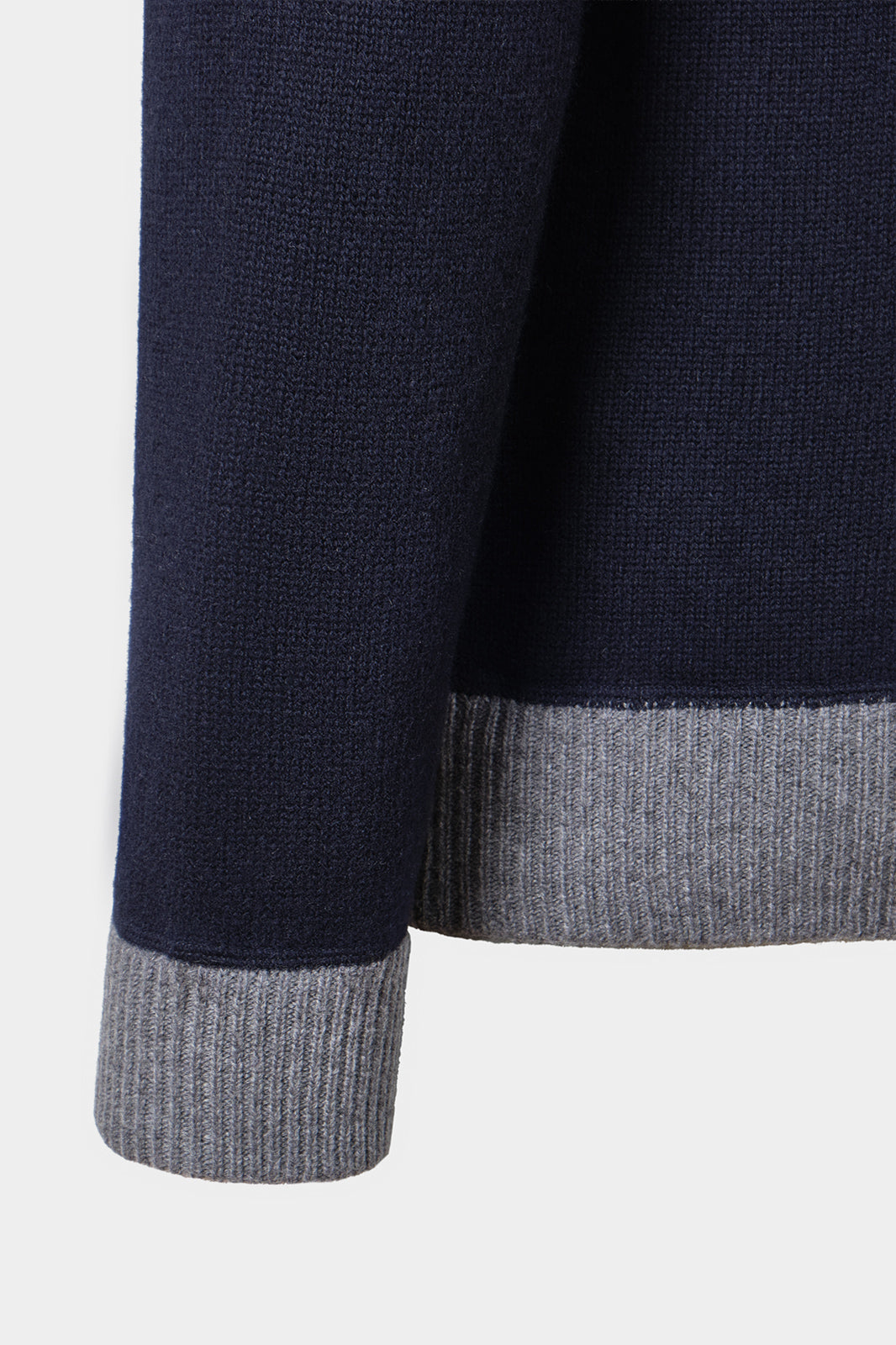 Wool and cashmere cardigan - Navy and Anthracite - to be checked by Dorit