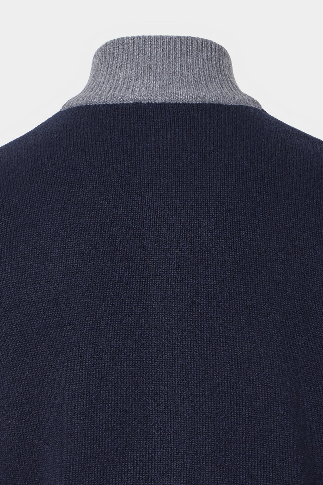 Wool and cashmere cardigan - Navy and Anthracite - to be checked by Dorit