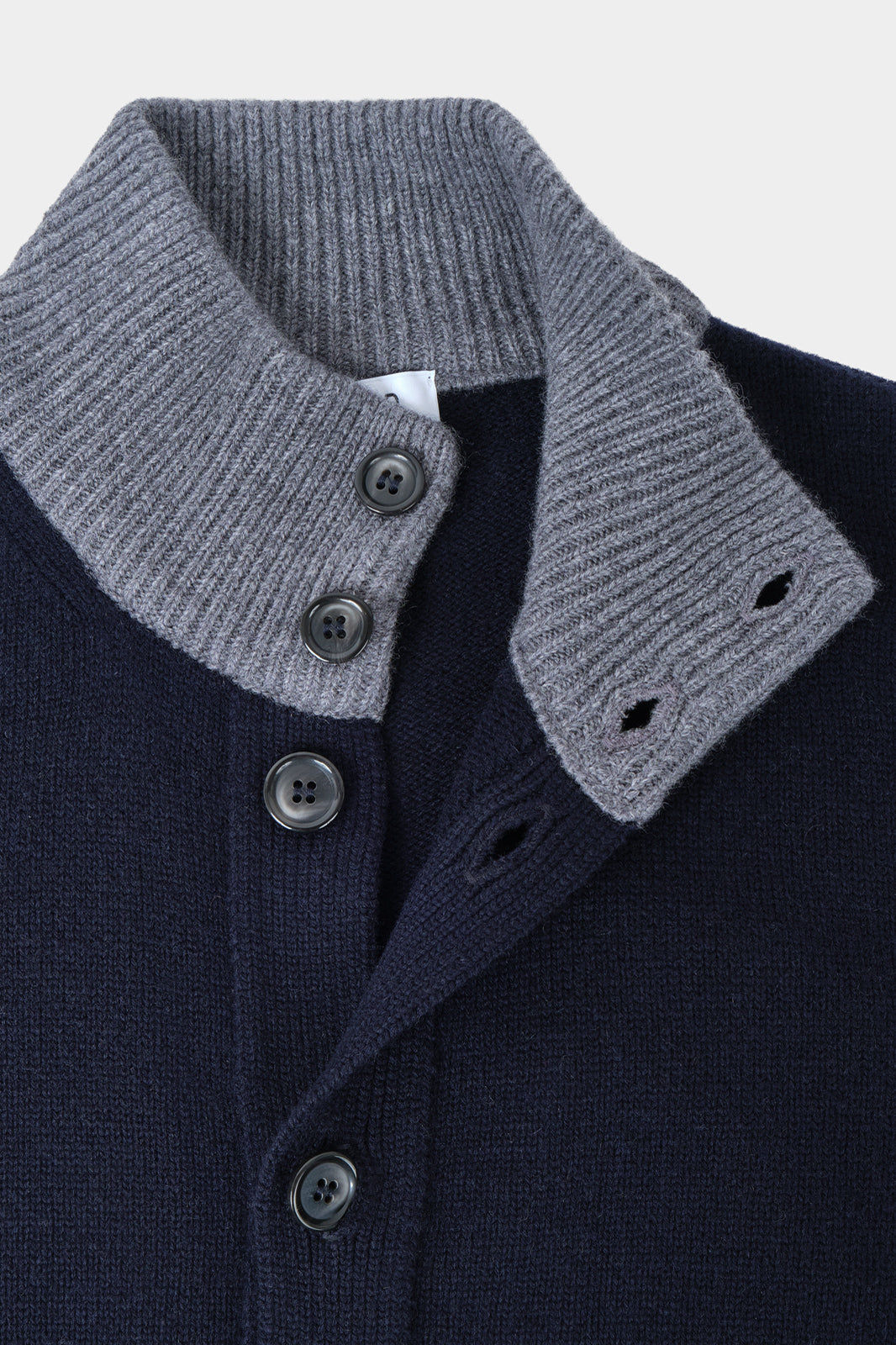 Wool and cashmere cardigan - Navy and Anthracite - to be checked by Dorit
