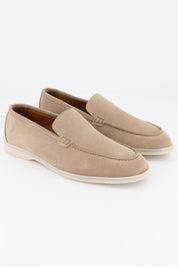 Mocassin en nubuck - Beige